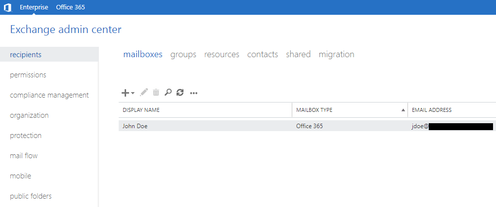 Microsoft 365 Mailbox in On-Premise Exchange