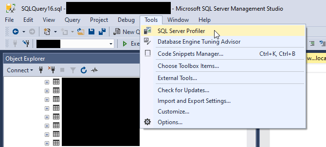 Launch SQL Server Profiler from SQL Management Studio