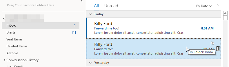Select Email(s) to Forward